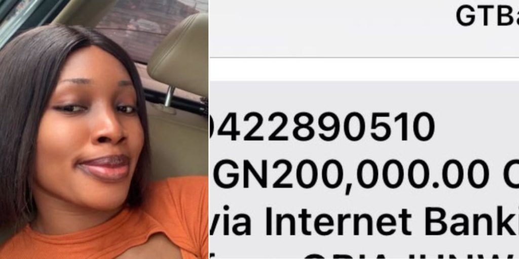 nigerian lady gushes as brother sends her n200k to celebrate valentine